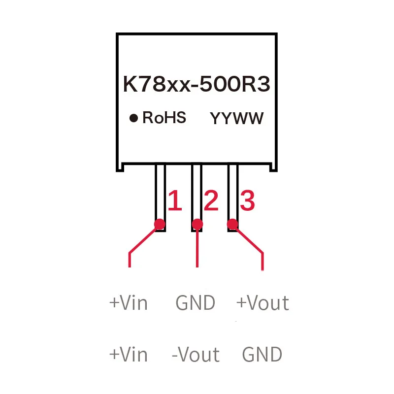 Hi-Link Новый K7805-500R3 Сверхширокий вход напряжения ± 5 В DC-DC Неизолированный модуль питания, эффективность 95%