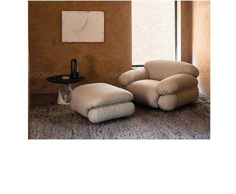 Cadeira de lazer, sofá minimalista italiano, poltrona, sofá da sala, varanda