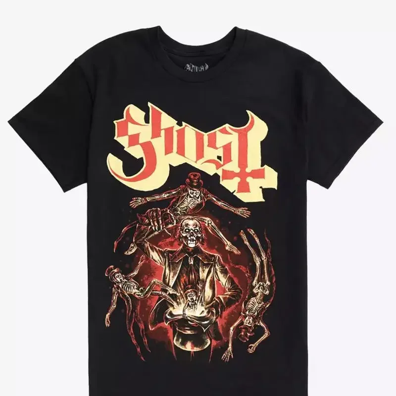 Official GHOST Swirling Skeletons Band T-Shirt LARGE NEW WITH TAGS