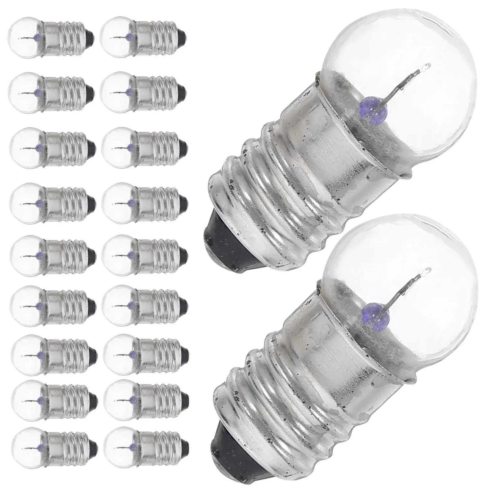

20Pcs Mini Screw Base Flashlight Bulbs Warm Steady Light Replacement for Outdoor Night Light Physical Experiments