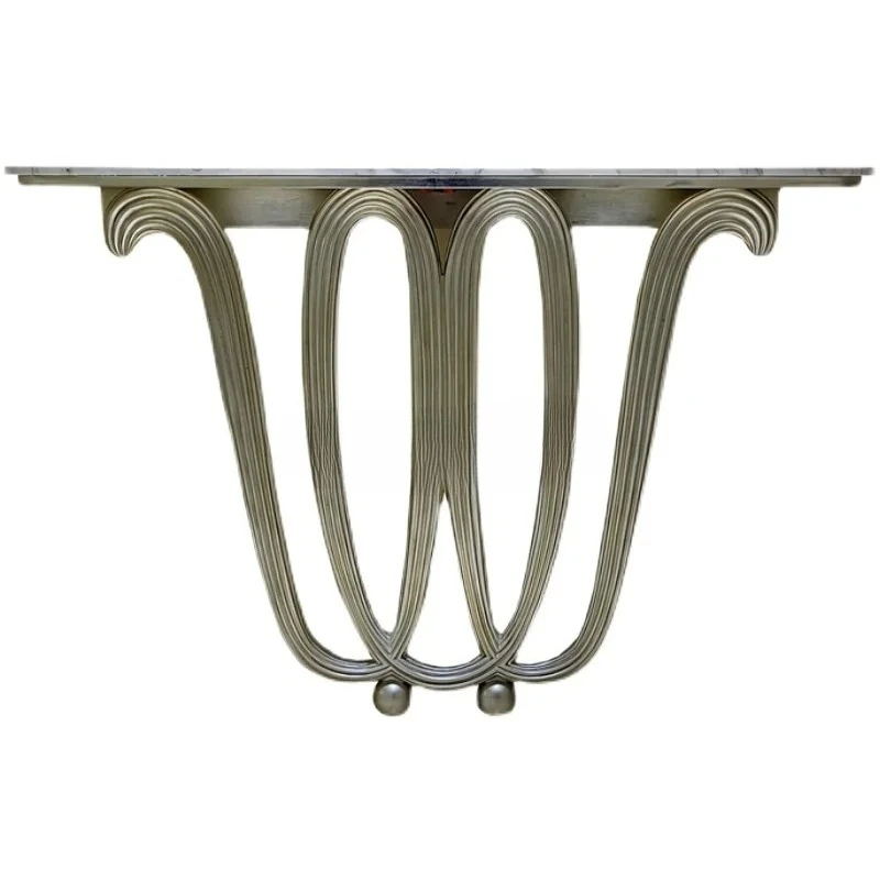 

Американский светлый роскошный входной шкаф, мраморный входной столик, ультраузкий настенный декоративный стол с резьбой из цельного дерева