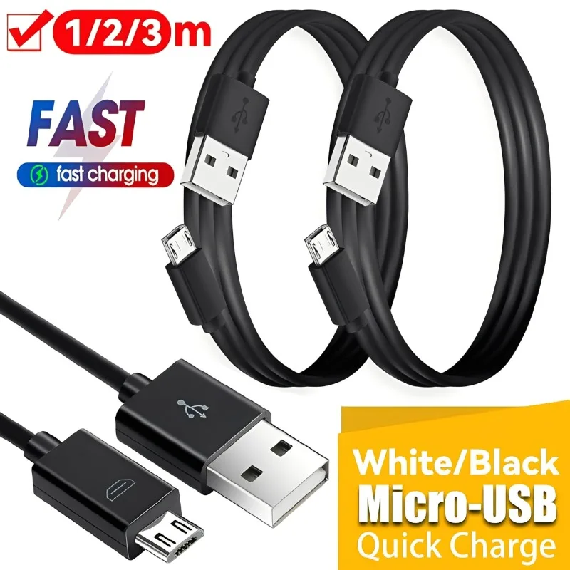 كابل Micro USB USBA إلى Micro USB سلك شحن سريع كابل شحن Android لهاتف Samsung Galaxy Mouse Kindle Pad Xbox One Charger