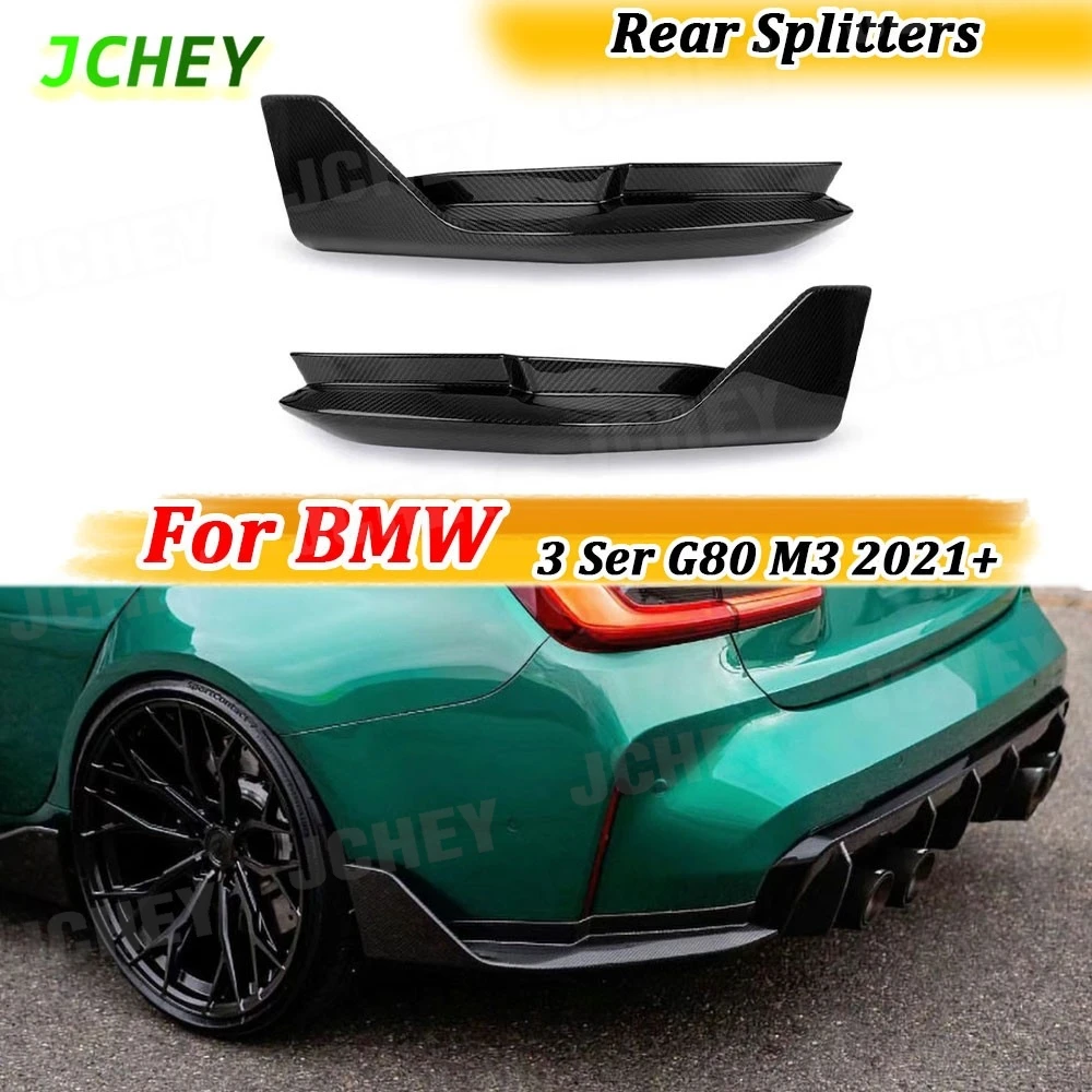 

Накладки-сплиттеры JCHEY ABS на задний бампер для BMW 3 серии G80 M3 2021+ (комплект обвеса, аксессуары для авто, защитные накладки, облицовка)