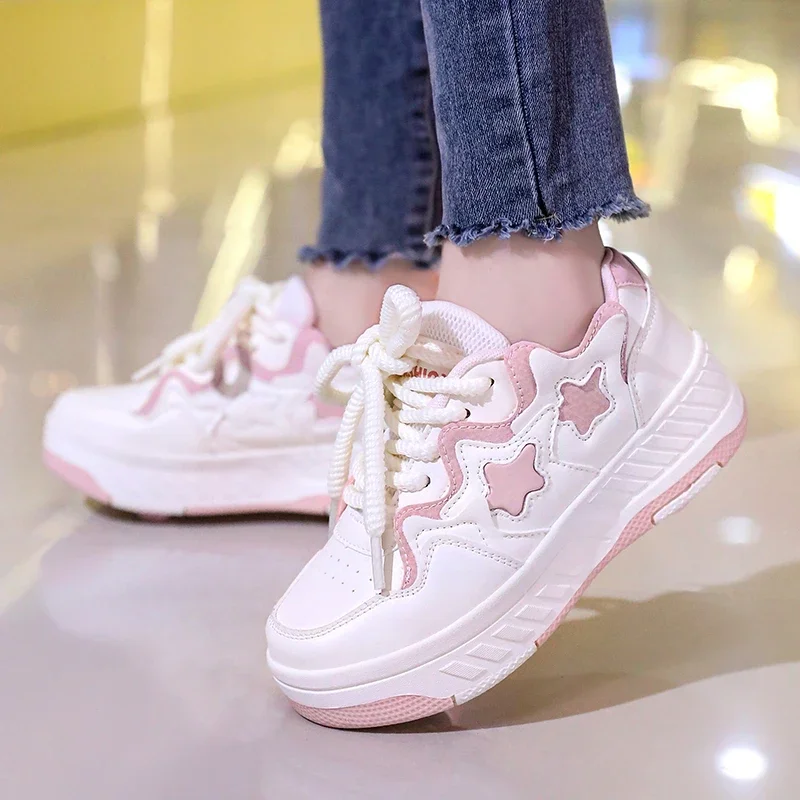 Imagen 6: Zapatillas de Patinaje Infantiles, Zapatillas Deportivas para Niños con Dos Ruedas, Zapatillas para Correr, Zapatillas Casuales para Niños y Adultos