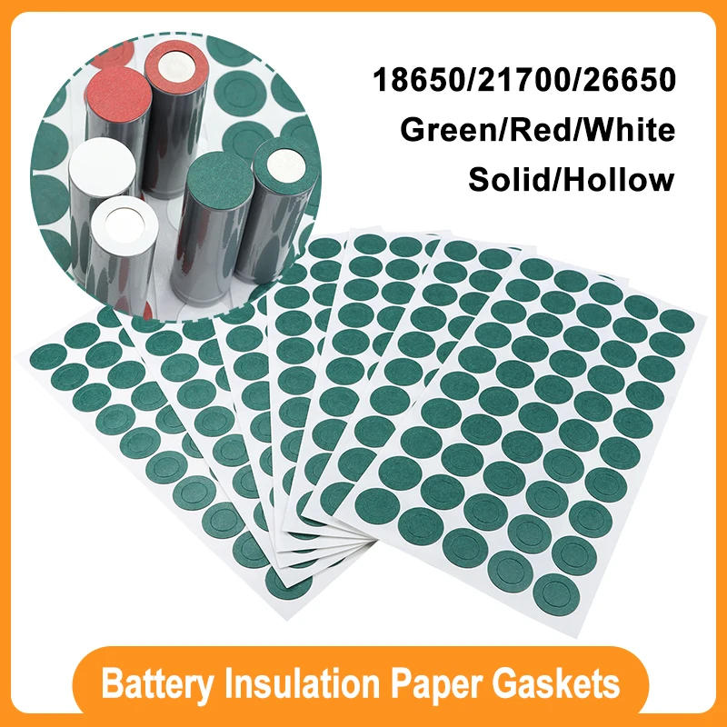 

50 ~ 1000pcs Insulated Paper 18650/21700/26650 Li-ion Battery Insulation Gaskets Barley Paper Battery Pack Insulating Glue Patch