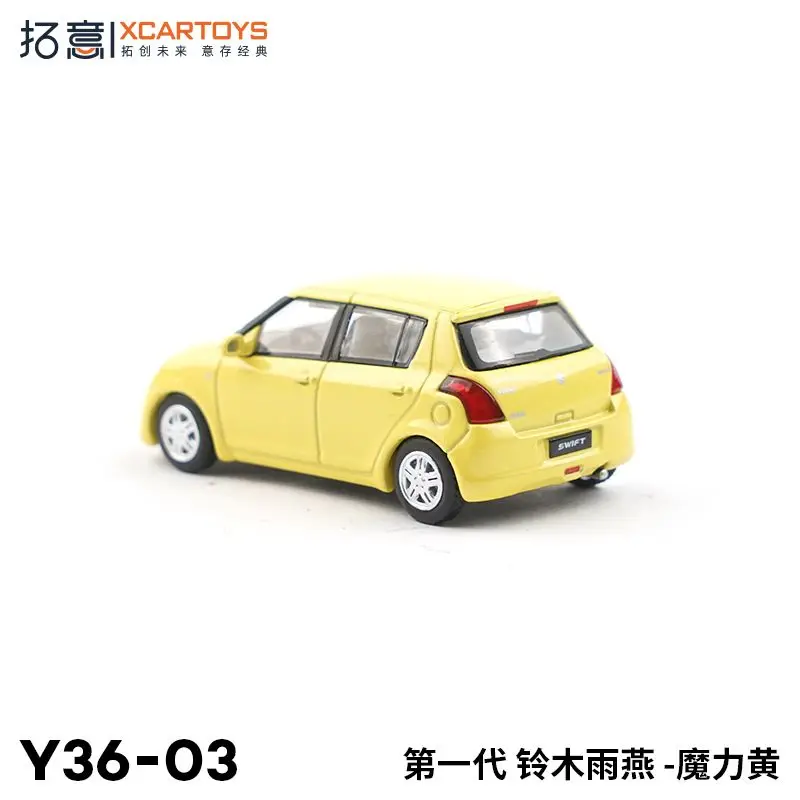 XCARTOYS 1/64 Modello di auto in lega di prima generazione Suzuki Swift Magic Yellow Veicolo giocattolo pressofuso