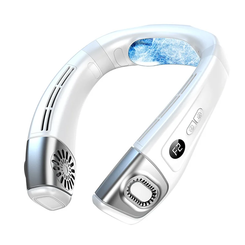 

A56T-Шейные вентиляторы, который выдувать холодный воздух Шейный вентилятор Перезаряжаемый шейный вентилятор с охлаждающей пластиной Белый