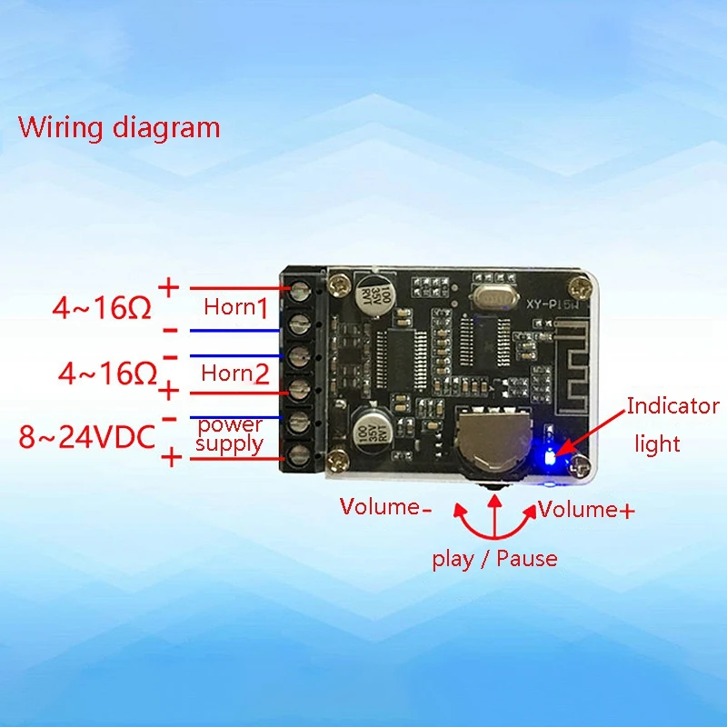 Placa amplificadora de potência de áudio estéreo bluetooth 10w 15-20w módulo 12v 24v sem perdas alto-falante de carro áudio diy