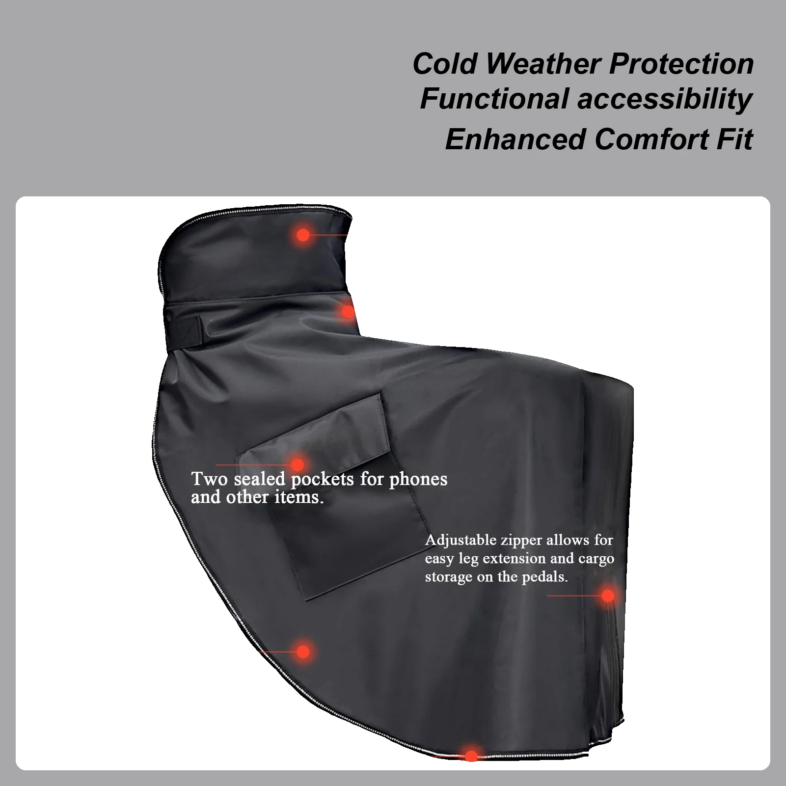 

Scooter Warm Leg Cover Windproof Waterproof Thick Winter Warm Leg Protector E-Bike Apron Blanket Protector For Winter Drive