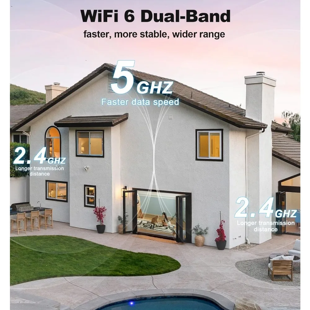 Security cameras indoor, 2k 5g&2.4ghz wifi camera for security home with 911 monitor alert, 360 ptz baby/pet/dog camera ai searc