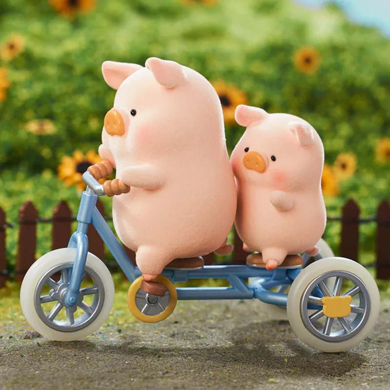 Canned Pig LuLu Pig Travel Series Tricycle Elevator Plush Doll Kawaii Action Figure Toys Collectible Surprise Model Mystery Box