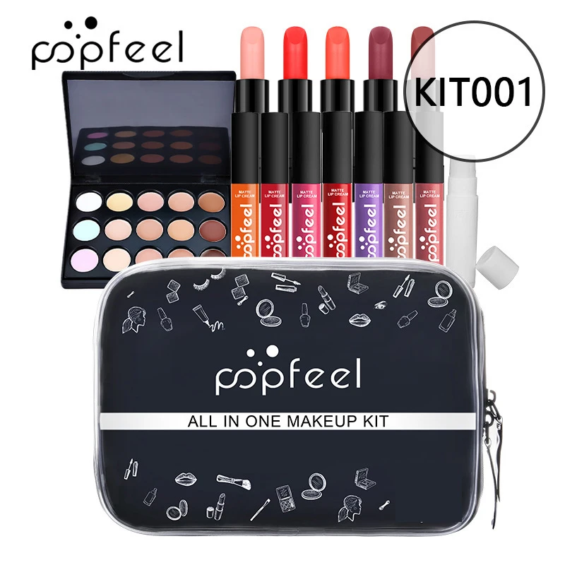 

POPFEEL Beginner Cosmetics Makeup Set Full Set Combination Novice Student Light Makeup Gift Box