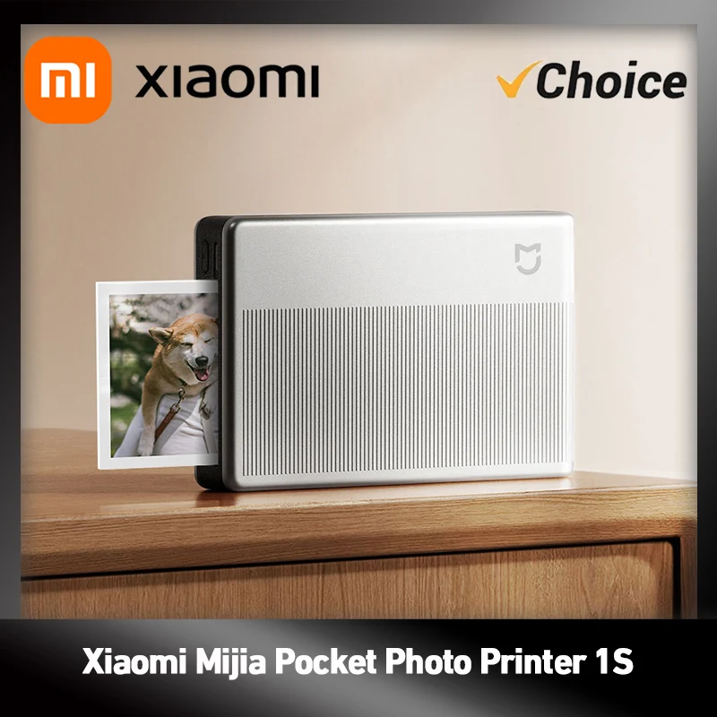 Xiaomi Mijia Pocket-Fotodrucker 1S, ZINK Inkless Bluetooth 5.2 tragbar mit Klebepapier und AR-Video für die Mi Home App