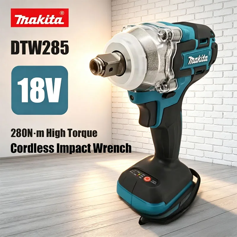 

Makita DTW285 Rechargeable Brushless Impact Wrench, Cordless 280N.M Power Tool for Makita 18V Lithium Battery