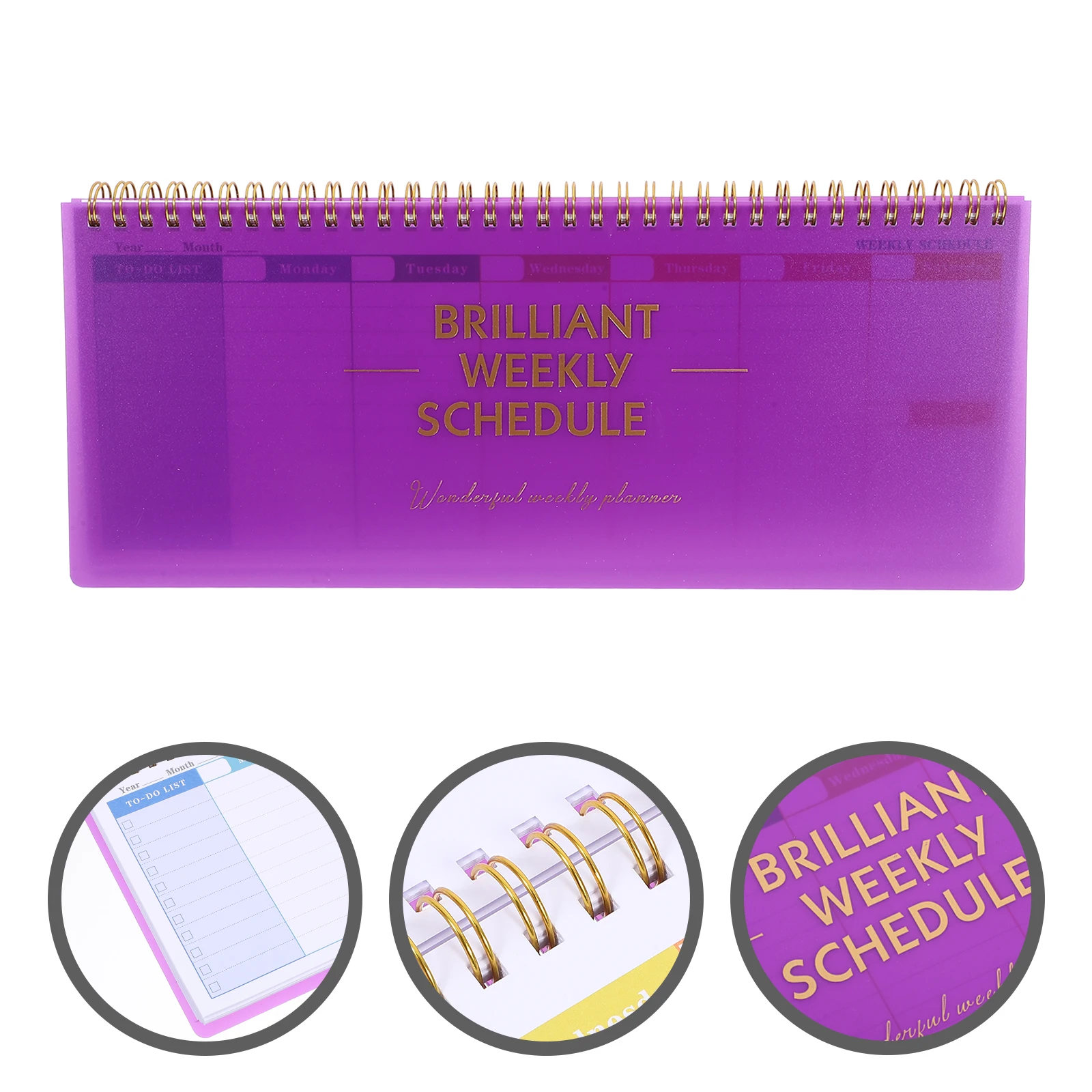 

Weekly Planner Notepad Undated Horizontal Layout Tear-Off Sheets No Ink Bleed Work Schedule Organizer Desk Planning Pad