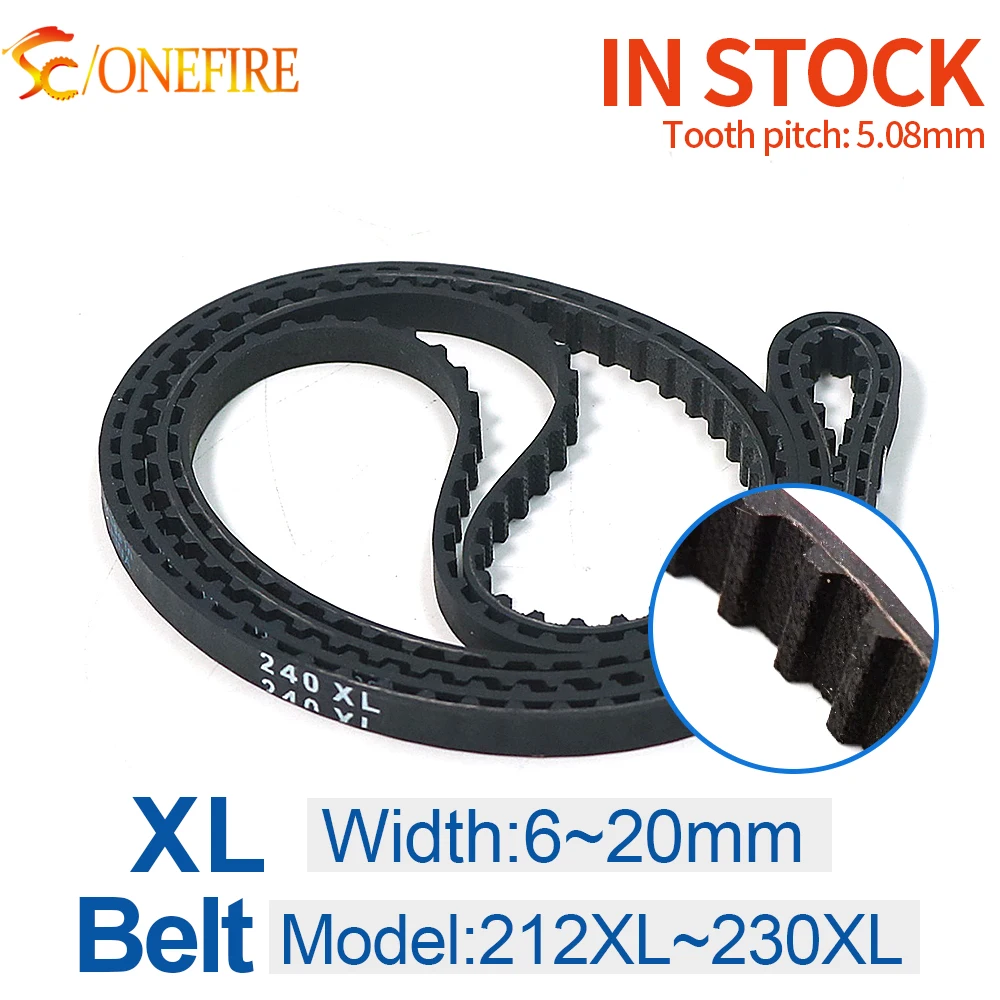 Correa XL modelo 212XL a 230XL XL correa de distribución paso de diente 5,08mm correa de goma XL ancho 6/9/10/12/15/20mm para correa síncrona CNC
