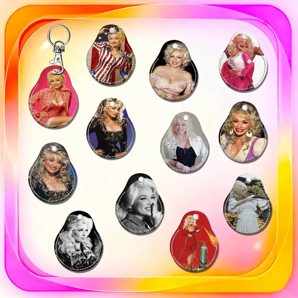 For Dolly Parton For AirTag Case Card Holder Keychain ID Credit Bank Access Badge For Air Tag Case Shell