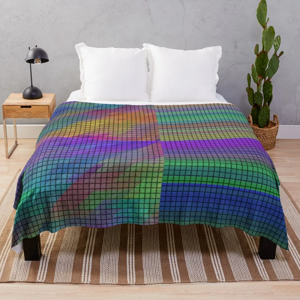 

Mosaic and Lines - 7560 Throw Blanket heavy to sleep Soft Beds Soft Plush Plaid Blankets