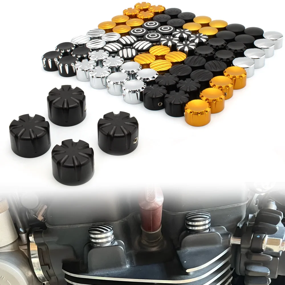 

4Pcs Spark Plug Machined Head Bolts Caps Screws Nut Cover For Triumph Bonneville T120 Black Thruxton R Street Twin Cup Scrambler