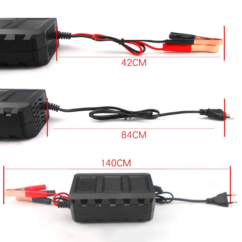 120W 14.6V Lithium Iron Phosphate Battery Digital Display Black Portable 12V LiFePO4 Battery Charger UK AU EU US Plug