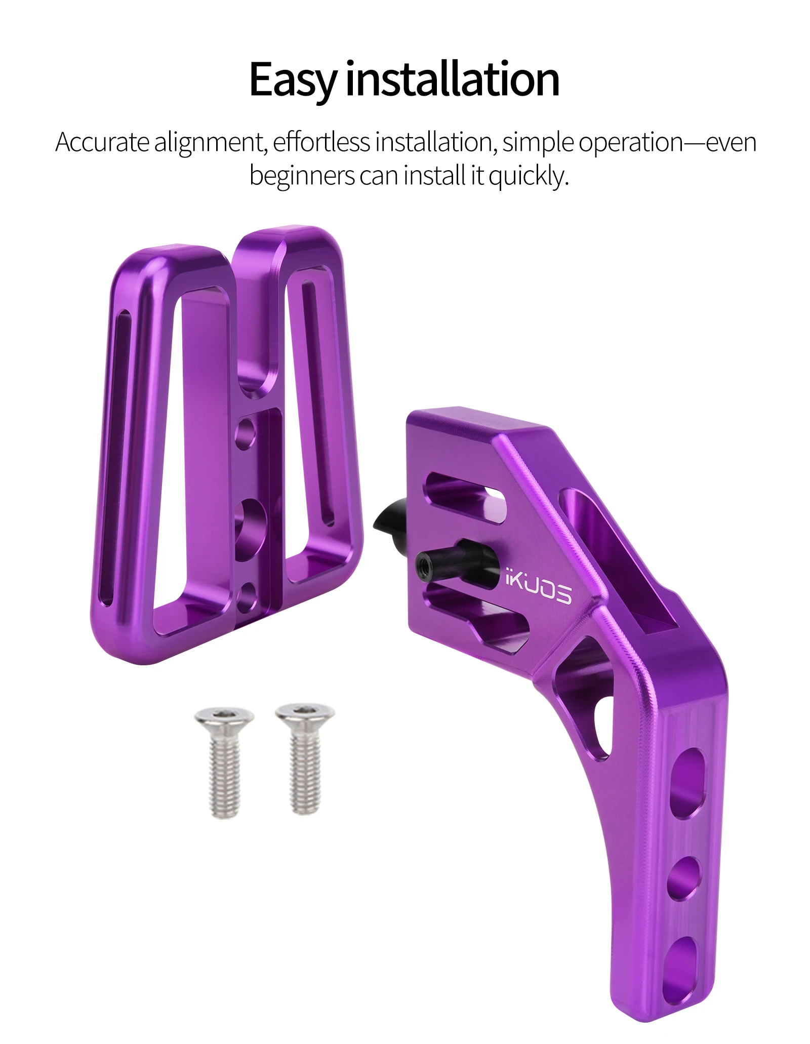 iKUOS Erhöhungsbasis für den vorderen Fahrradträger aus CNC-Aluminiumlegierung für Brompton/Dahon/JAVA neo Erhöhungsbasis für den vorderen Fahrradträger – Detail 10