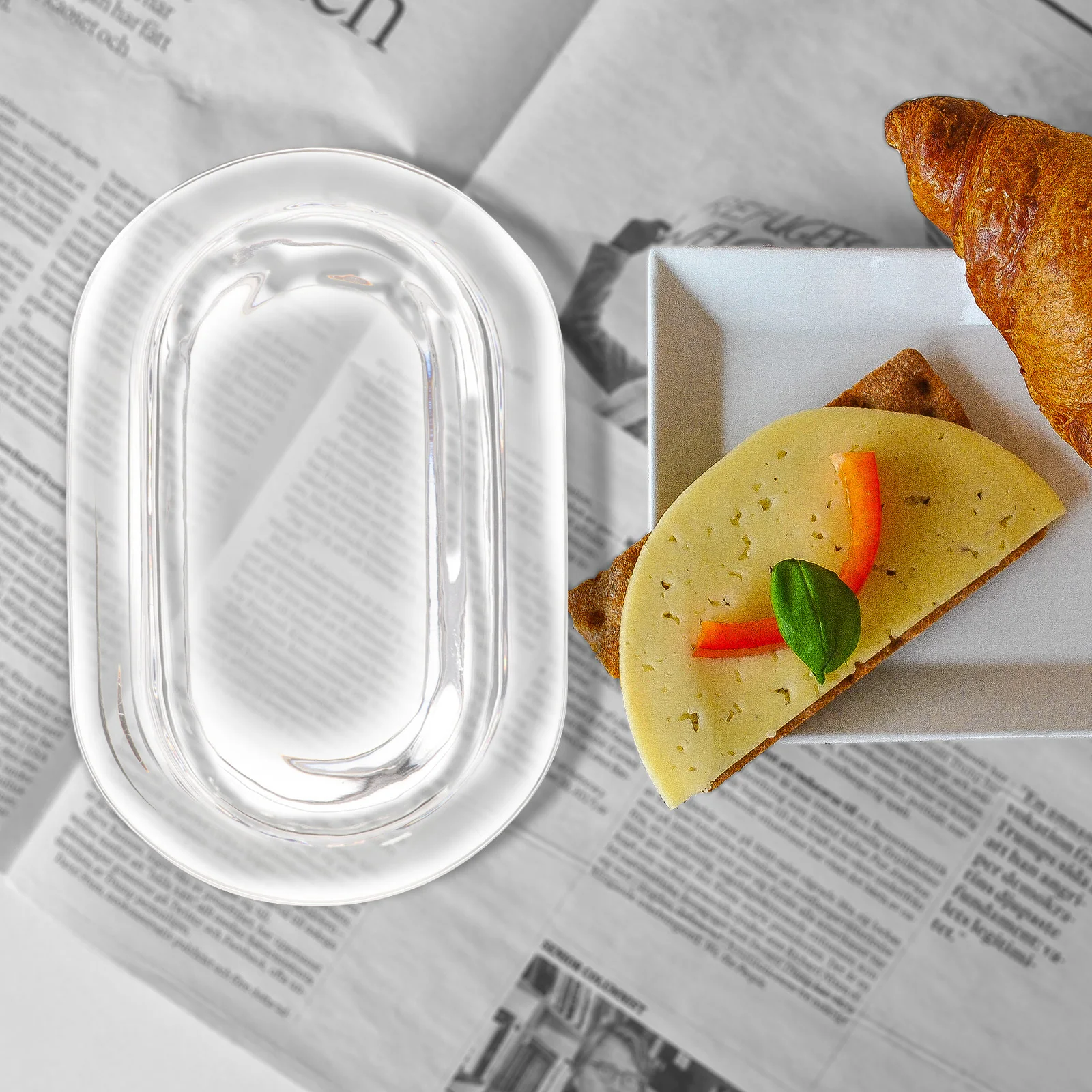 

European Style Butter Preservation Container Easy Clean Surface Ideal for Home Restaurant Banquet Use Cream Cheese Holder with