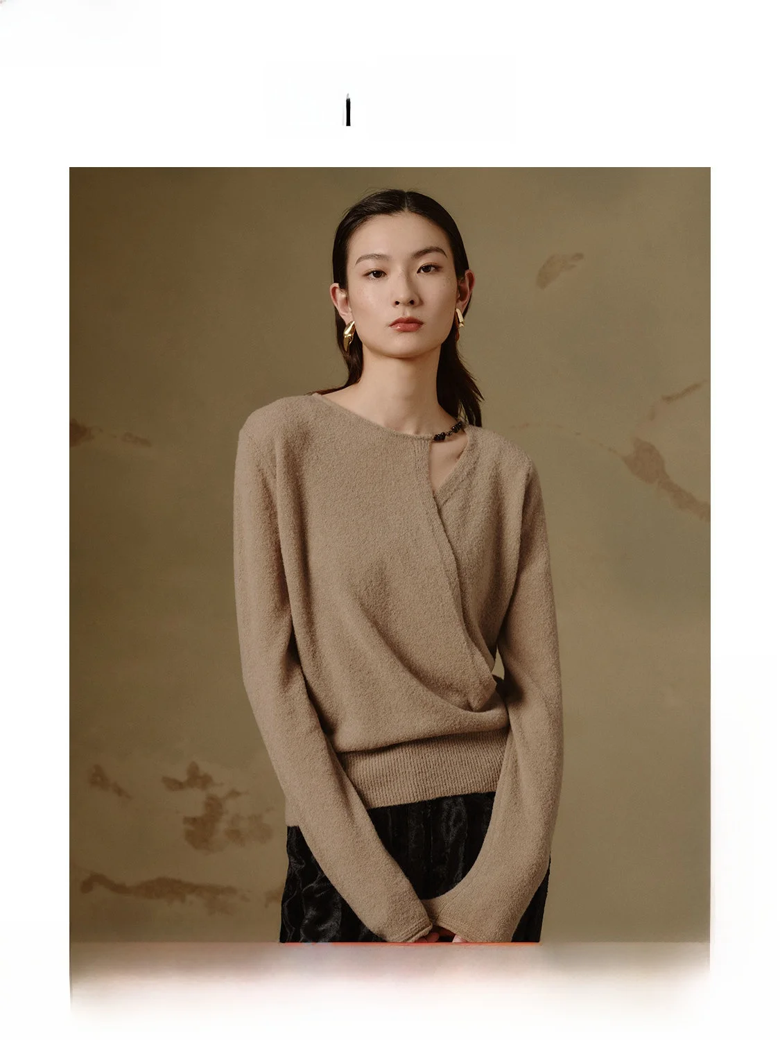 

ZhiZhi Winter Women's Casual Knitwear Hollow out Chain Design Mermaid Sle Long Sve Regular Length Color Sweater