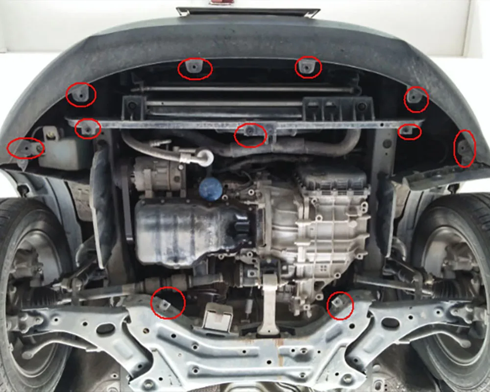 Pour KIA Sportage R 2015-2016 2.0L 2.4L sous la protection du moteur bouclier anti-éclaboussures plaque de couverture de garde-boue garde-boue protecteur