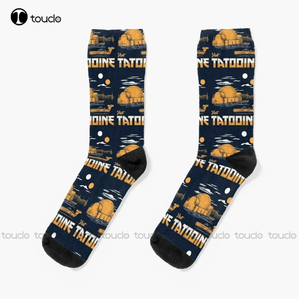 

Visit Tatooine Socks Pink Socks Christmas Gift Unisex Adult Teen Youth Socks Custom 360° Digital Print Women Men Funny Sock