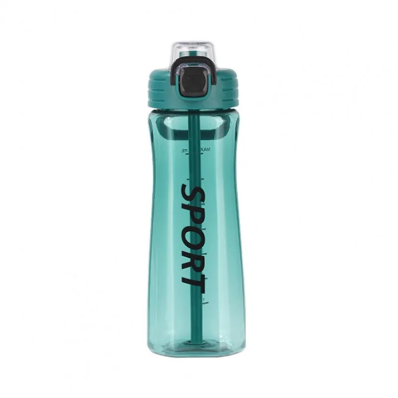 750Ml Water Bottle with Straw One-Click Pop-Up Lid Sports Bottle Leak-Proof One-Hand Operation Cup for Sports