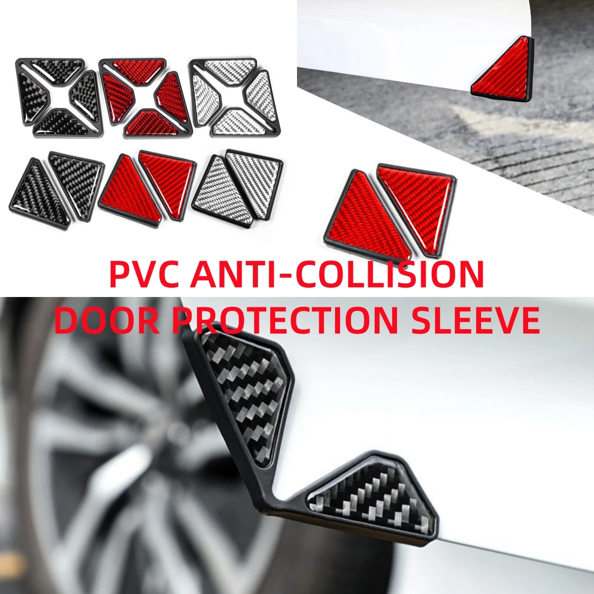 

Universal Car Door Anti-collision Stickers Carbon Fiber Door Corner Anti-scratch Protection Paint Surface Guard Thicken Sticker