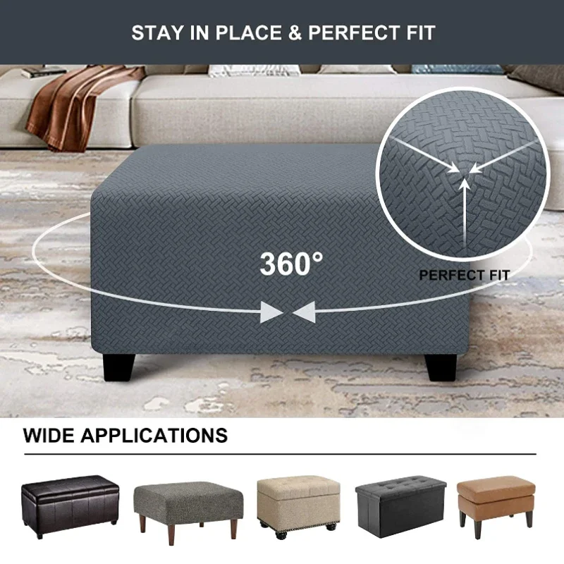 أغطية مسند للقدمين مستطيلة من الألياف اللدنة العالية أغطية حماية مسند القدمين أغطية تخزين من القماش المطاطي أغطية عثمانية