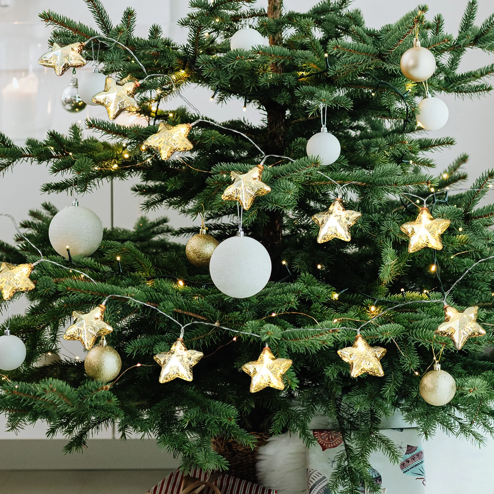 

1Pcs Christmas Star String Lights Warm White LED Fairy Lights for Party Wedding Bedroom Decoration Christmas String Light