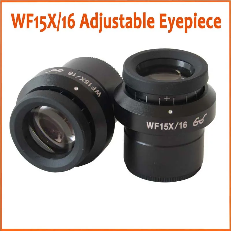 WF15X 16mm Field of View Zoom Adjustable Lab Stereo Biological Microscope High Eyepoint Eyepiece Optical  Lens 30mm Interface