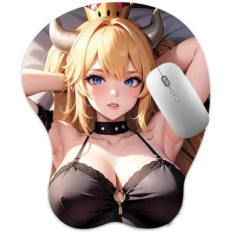 

3D Mouse Pad ( Bowsette ) Oppai Mousepad Anime Manga Boobpad Breast Gaming Wrist Rest Mouse Mat Diydin