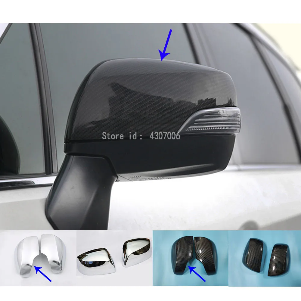 For Subaru Forester 2013 2014 2015 2016 2017 Car Eyebrow Back Rear View Rearview Side Mirror Stick Trim Frame Lamp Hoods 2PCs