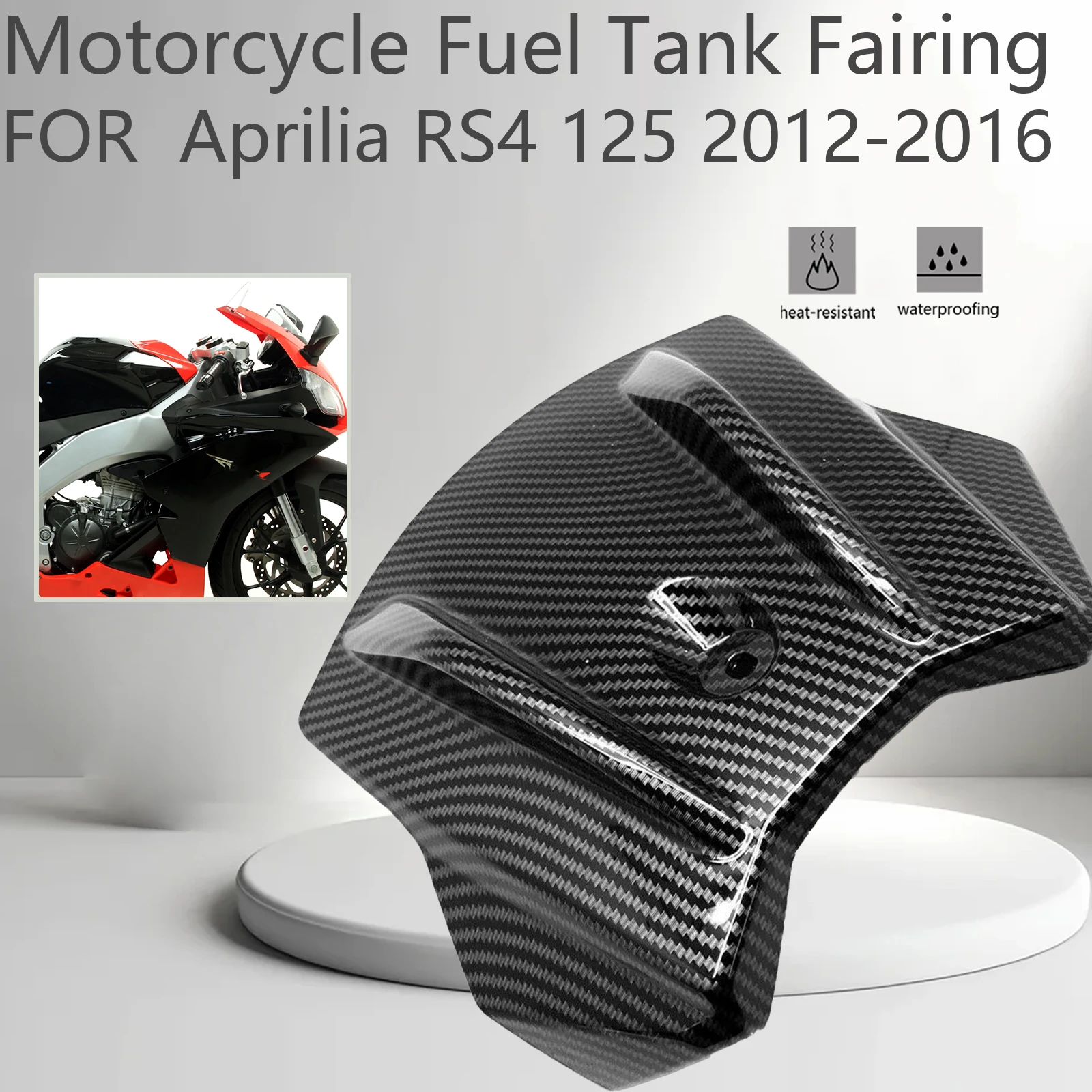 Motorcycle Accessories Front Fuel Tank Fairing Airbox Cover High-Quality ABS Carbon Fiber For Aprilia RS4 125 2012-2016