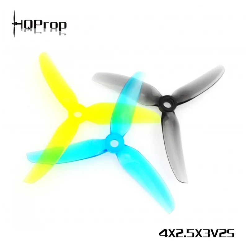 10Pairs(10CW+10CCW) HQPROP 4X2.5X3V2S 4025 3-Blade Propeller (Random Color)