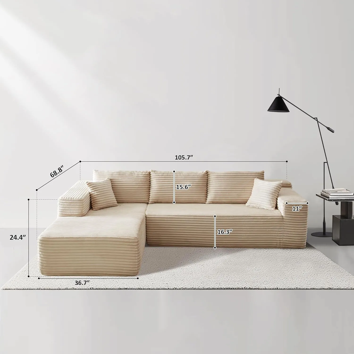 Compression furniture combination sofa home living room without installation fabric