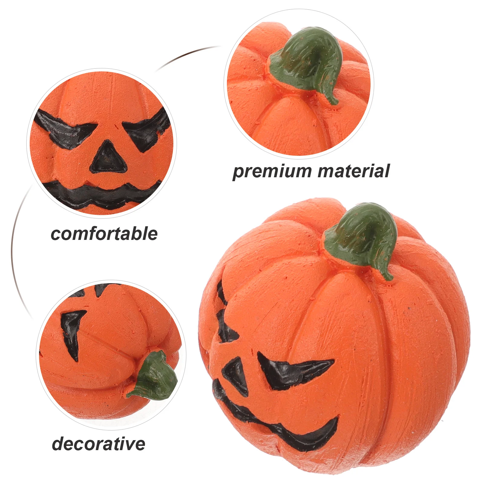 

6Pcs Mini Resin Pumpkins Halloween Decorations Party Favors Home Desktop Adornments Micro Landscape Props Halloween Scene Layout