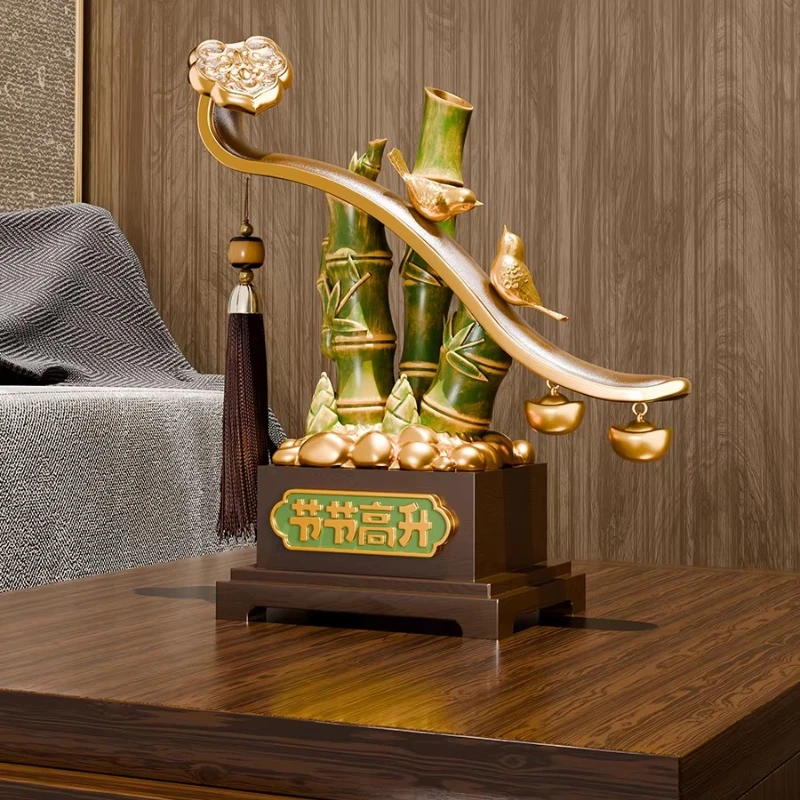 

Lucky Success Bamboo Artwork Chinese Style Office Decor Feng Shui Wealth Plant for Desk Elegant Executive Gift for Grand Opening