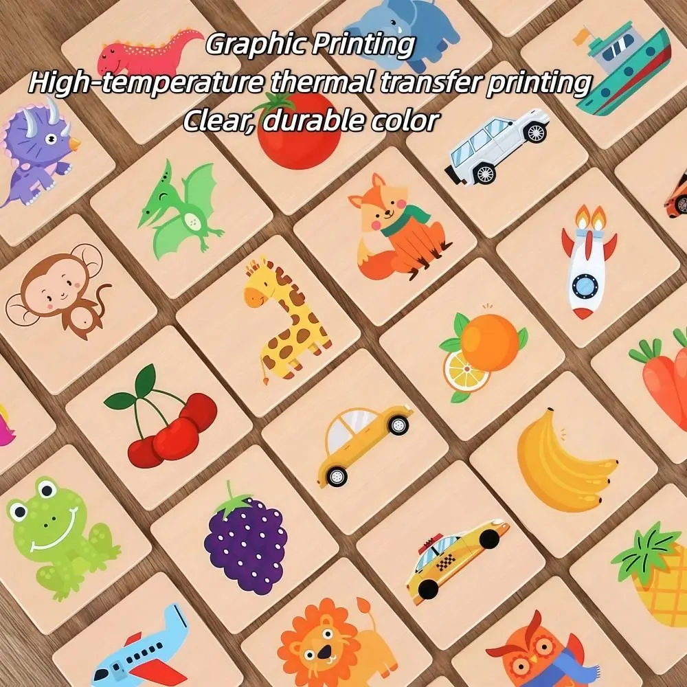 나무 모양 맞추기 퍼즐 동물/과일 모양 몬테소리 그림자 맞추기 퍼즐 게임 내구성 가볍고 휴대 가능