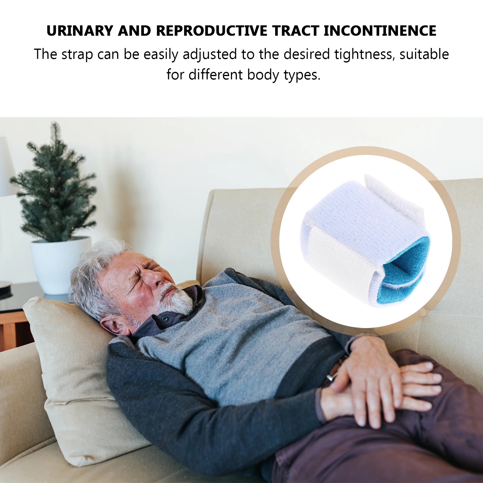 

4 Pcs Incontinence Fixing Strap for Men Adjustable Comfortable Breathable Catheter Supplies Long Lasting Easy to Use