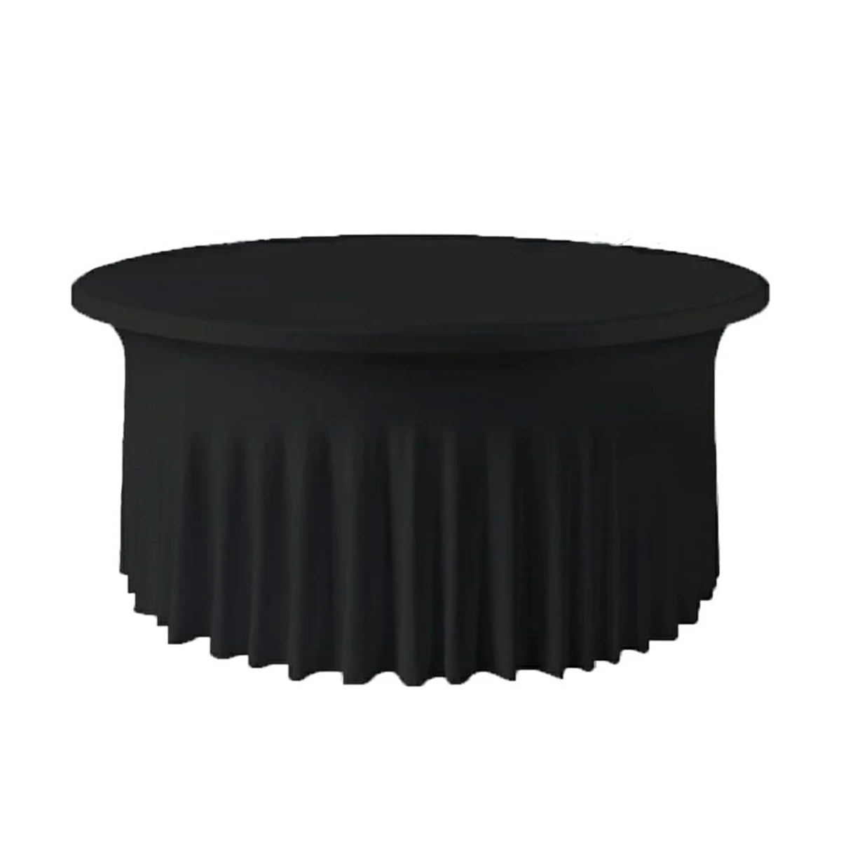 1pc Stretch Fitted Round Spandex Tablecloth with Soft Stain Inner - Ideal for Birthday, Bridal Shower, Party Decoration