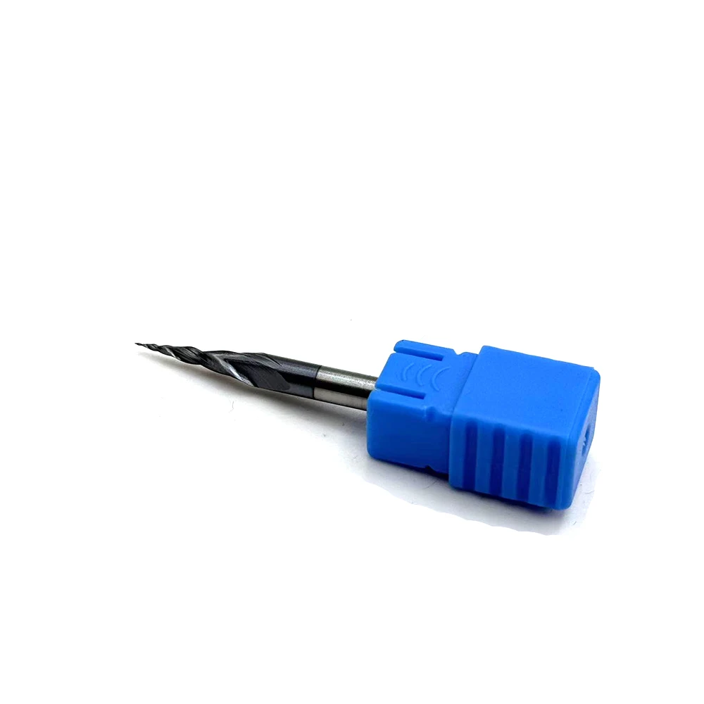 

JERRAY R0.1mm shank D4mm Tungsten solid carbide Tapered Ball Nose End Mills Wood working CNC 2D 3D Carving Bits Milling cut