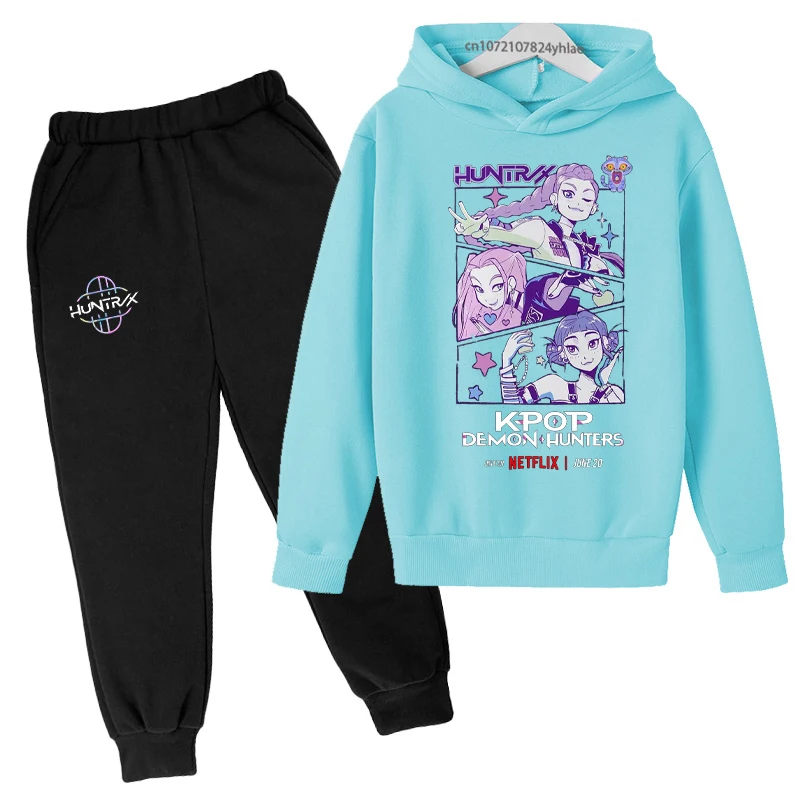 

Kids Letter Anime Print Summer Casual 2pcs Shorts Sleeve T-shirts Tees+pants Sets 3-14 Years Boys Girls Outfits Trendy Clothes