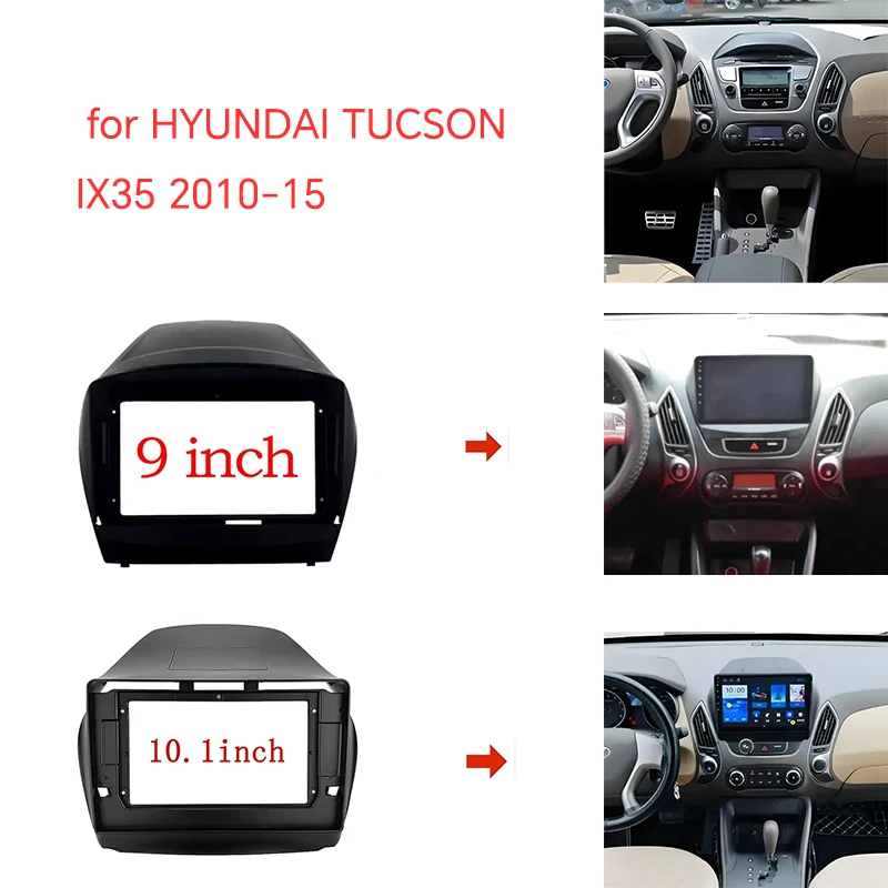

9 Inch 10 Inch Car Frame Fascia Adapter Canbus Box Android Radio Dash Fitting Panel Kit For Hyundai Tucson IX35 2009-2015