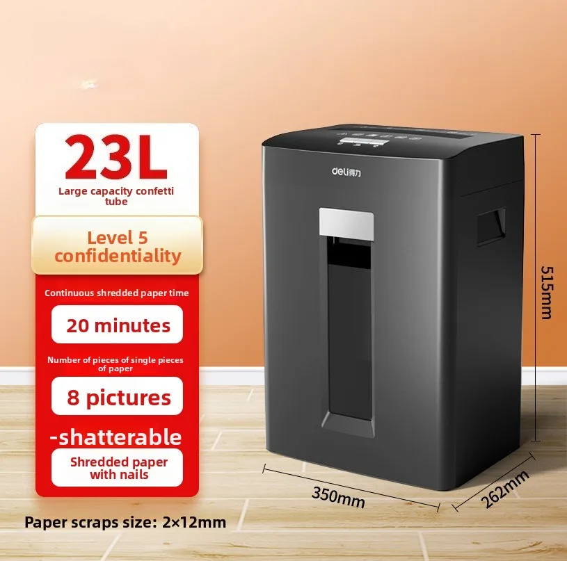 

Office household paper shredder German level 5 confidential household small electric high-power document shredder 23L
