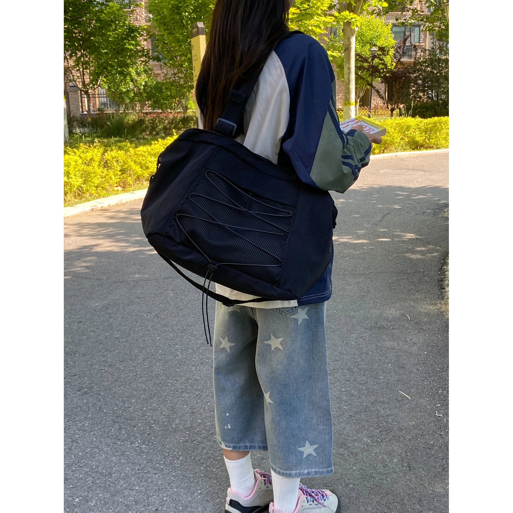 waterproof-large-capacity-fitness-sports-bag-tote-crossbody-travel-commuting-bag-multi-functional-traveled-leisure-polyester