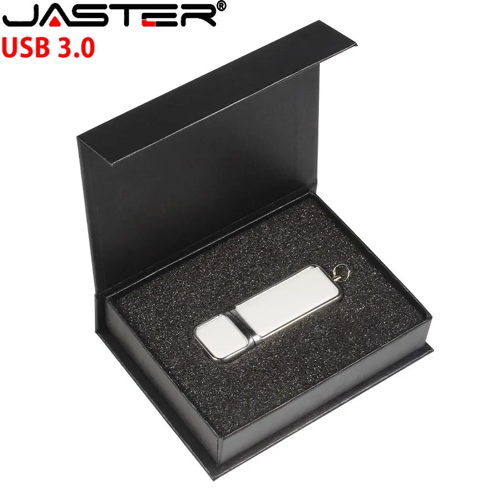 JASTER volný nestandartní logem USB 3.0 blesk disky 128GB 64GB 50PCS/LOT bílá kůže pero pohon 32GB paměť tyčinka kreativní dar U kotouč